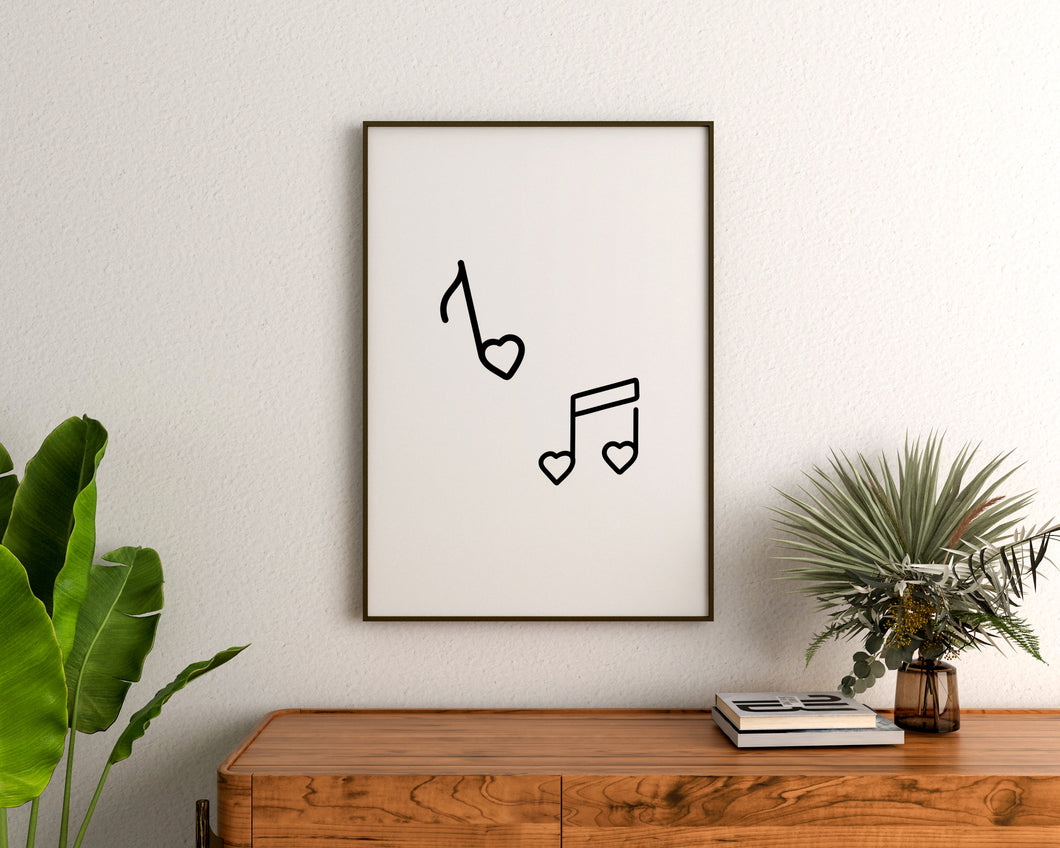 Heart Music Notes