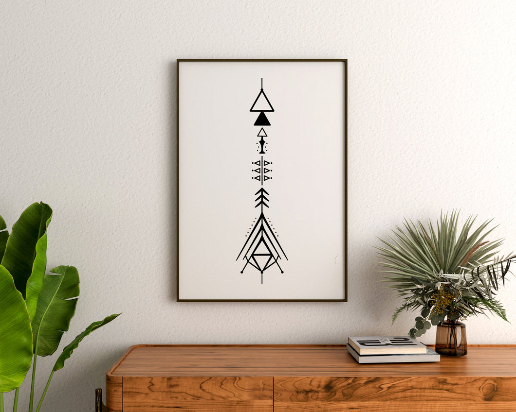 geometric arrow tattoo design