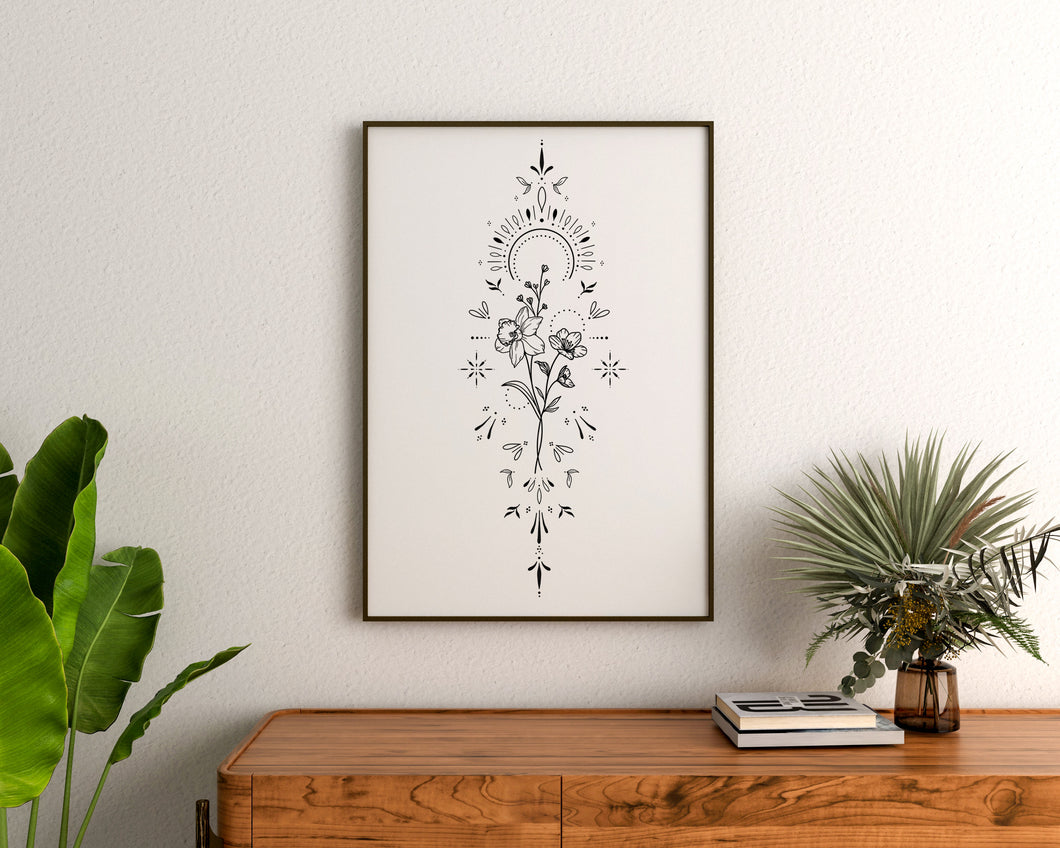 March Birthflower - Daffodil & Cherry Blossom