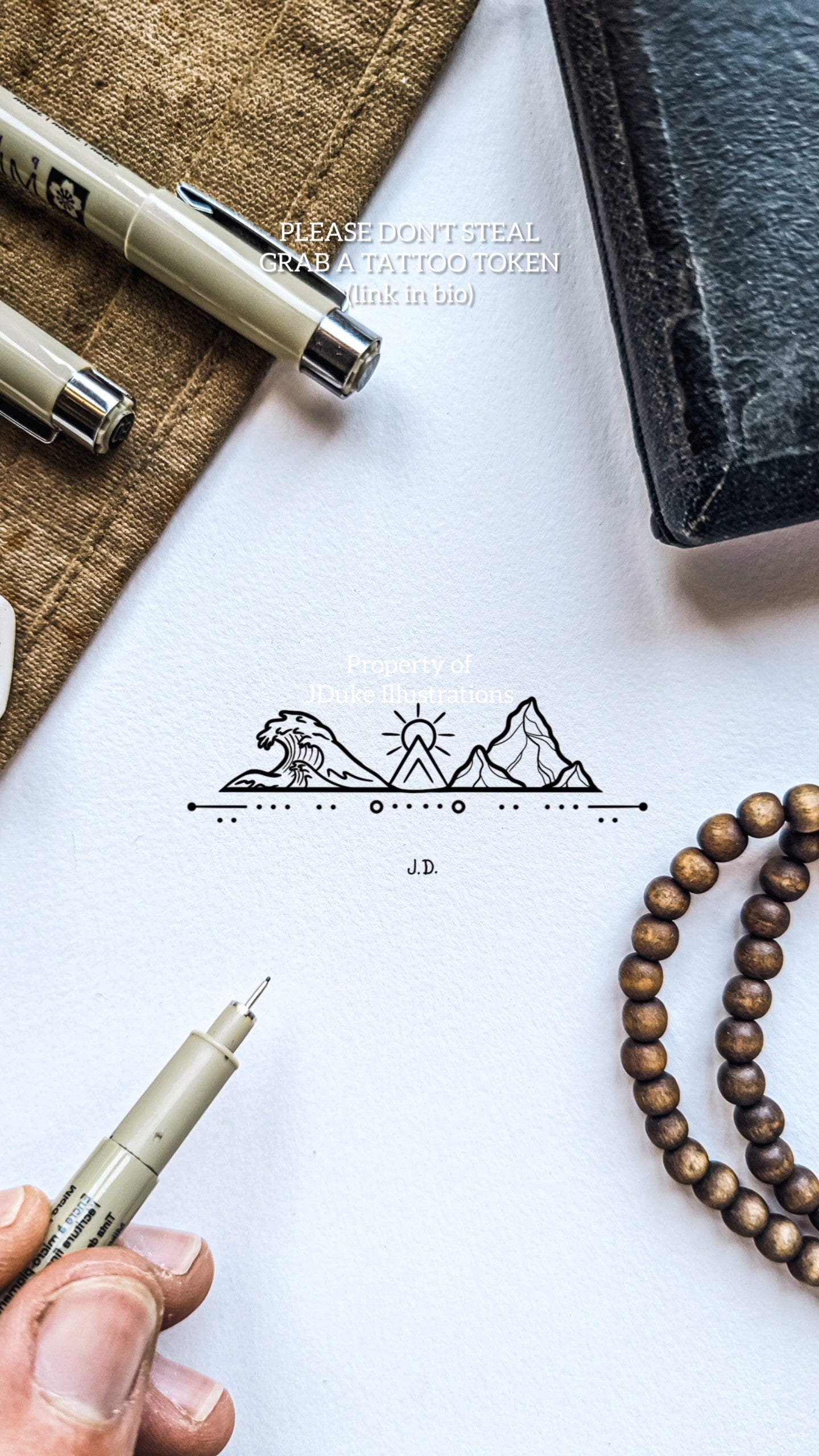 Between Mountains and Waves (Camping) โ JD Illustrations Ltd