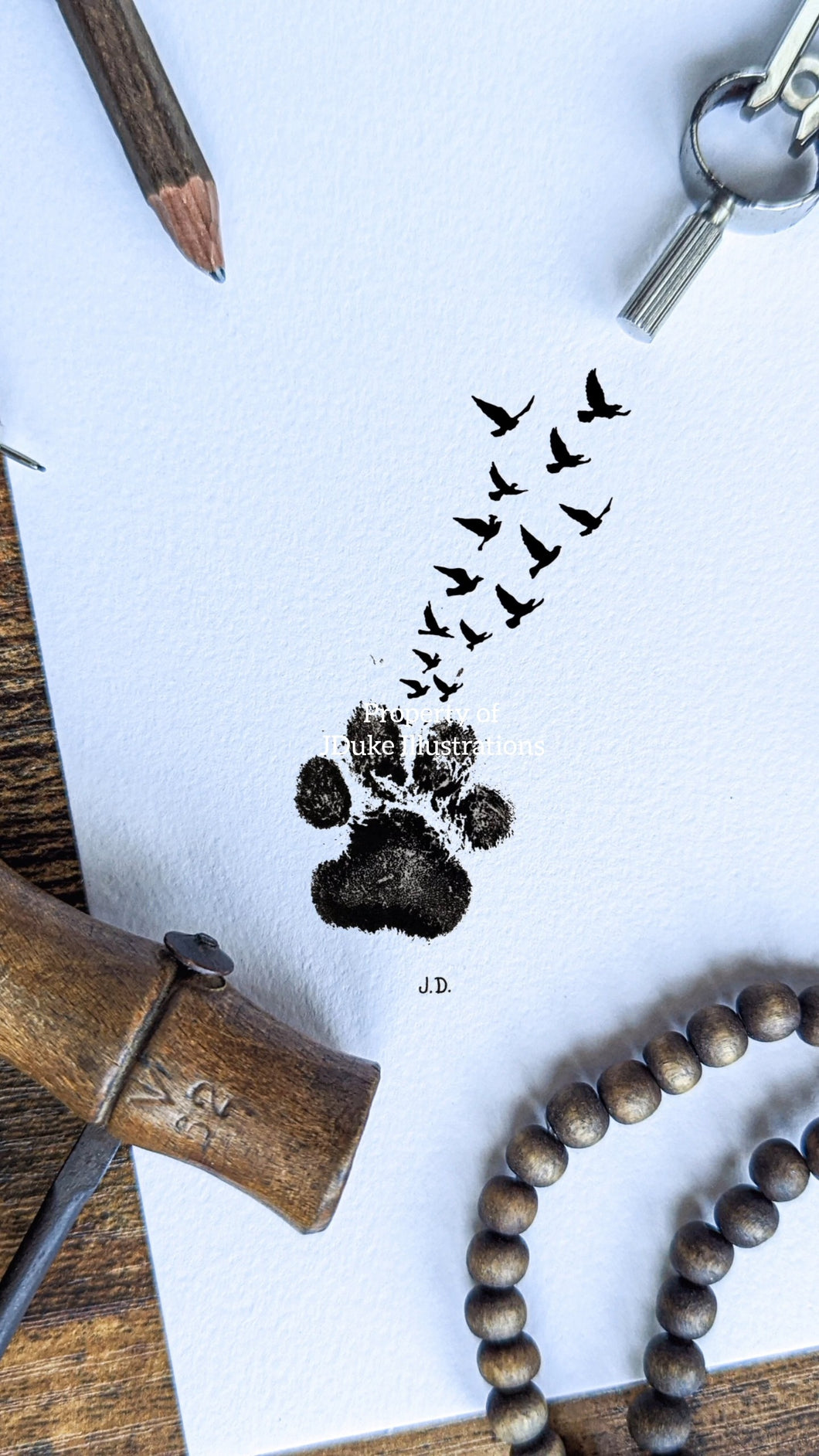 Dog Paw Print Birds