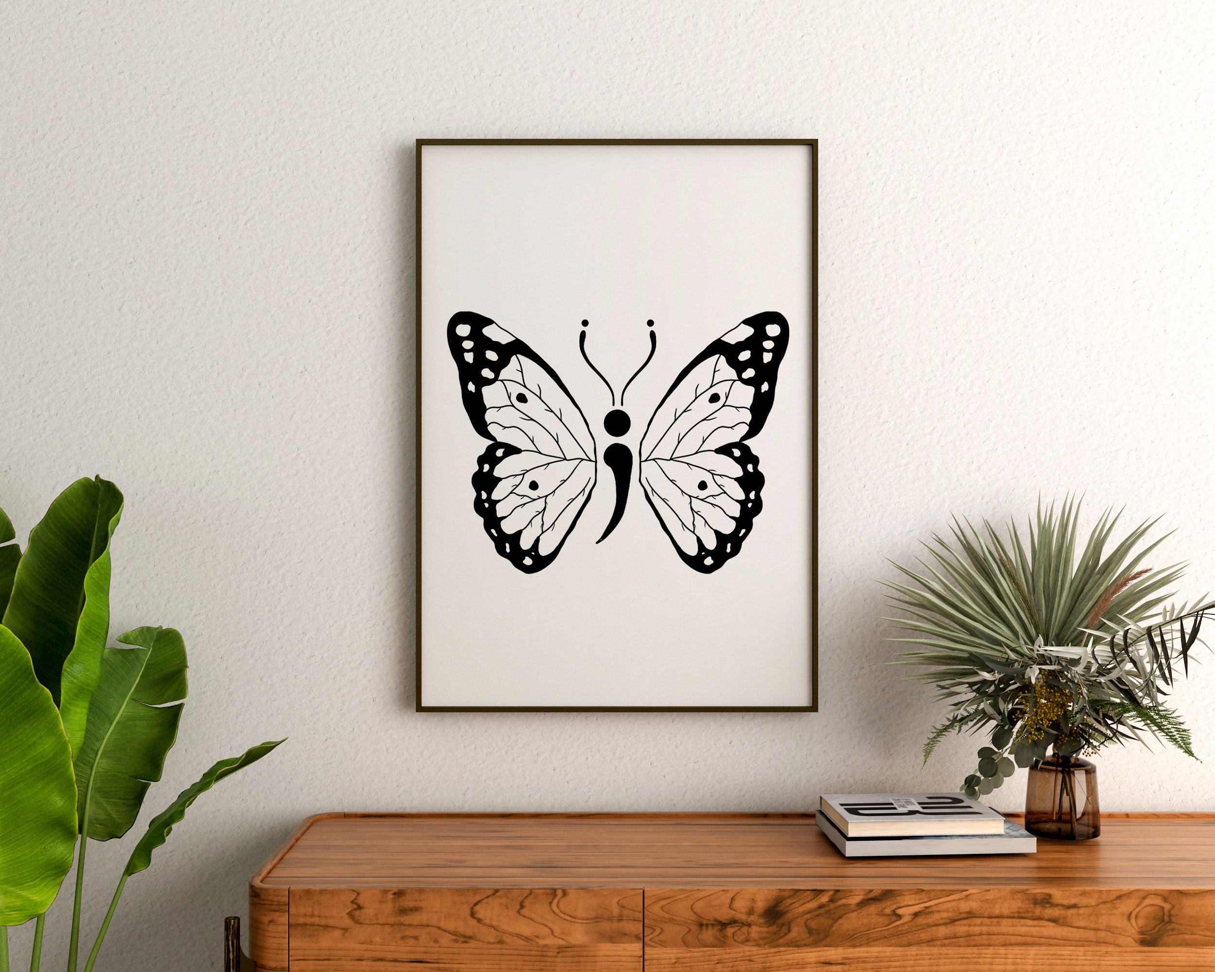 Butterfly Semicolon – JDuke Illustrations