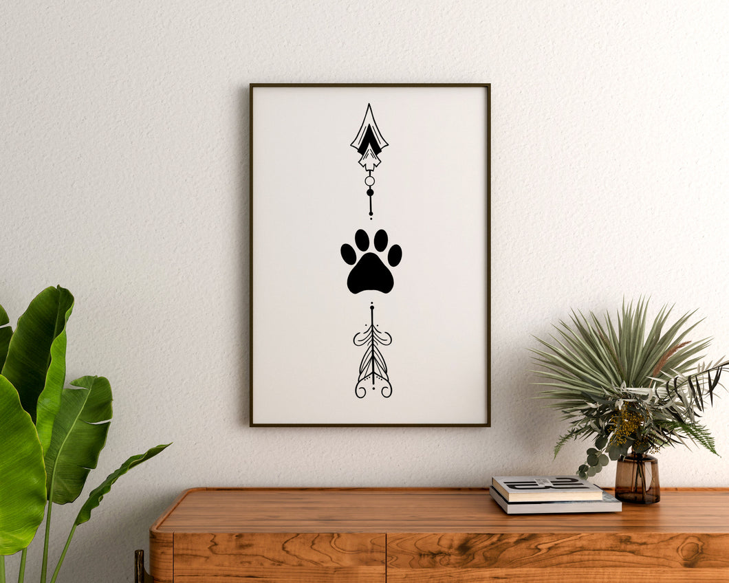 Dog Print Arrow